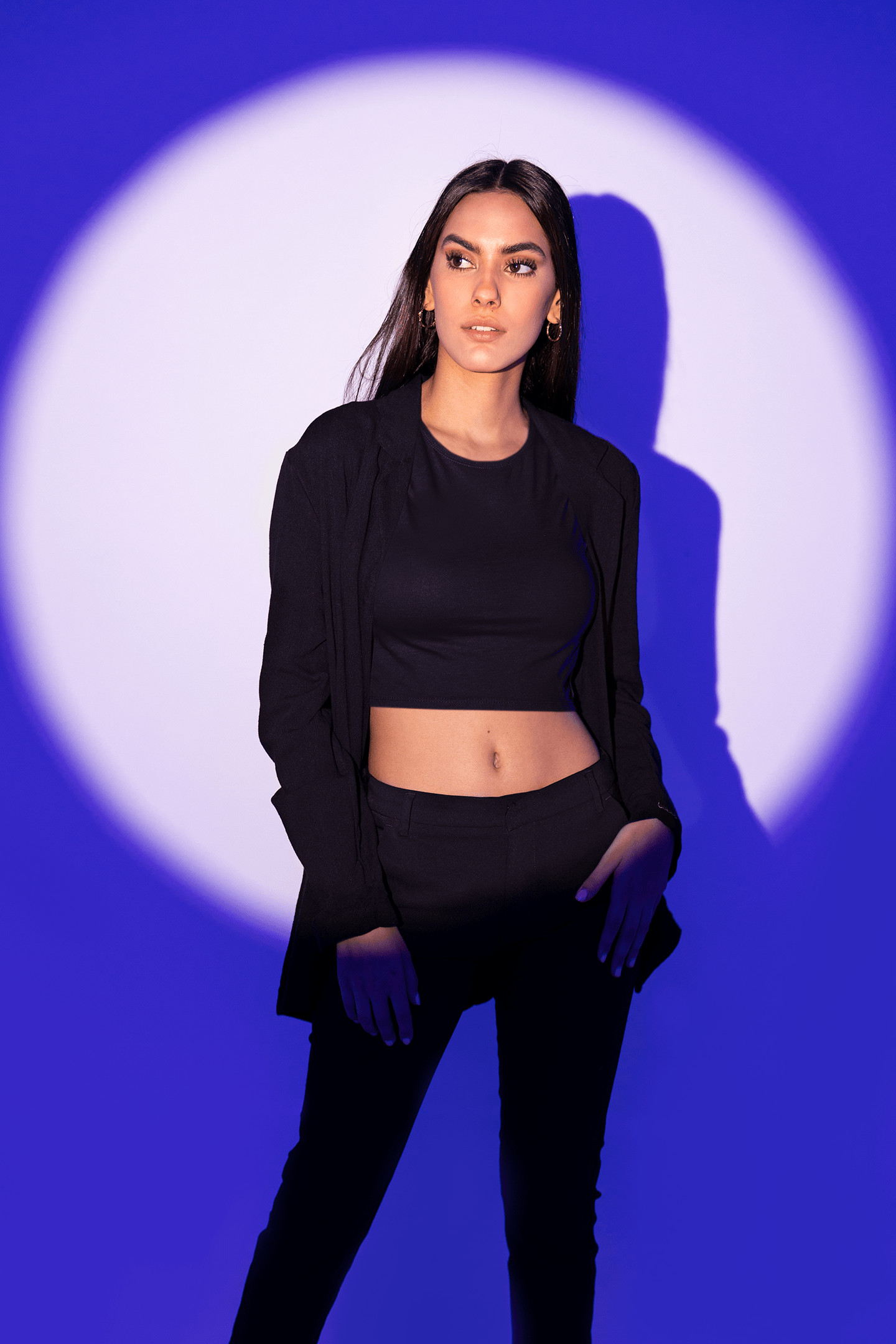 Black Plain Crop Top