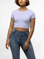 Lavender Plain Crop Top