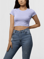 Lavender Plain Crop Top