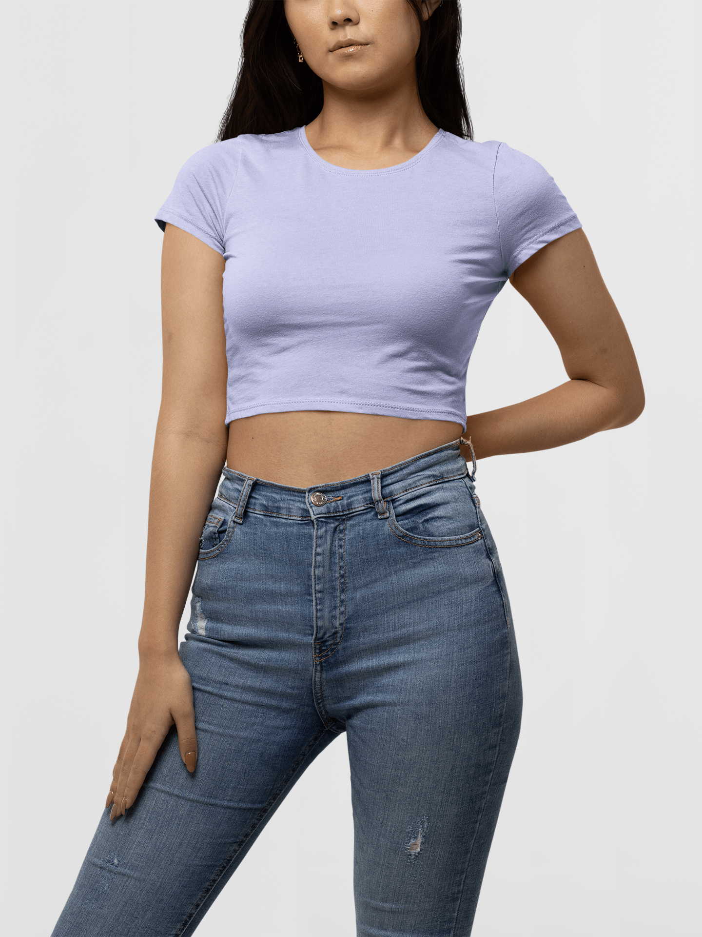 Lavender Plain Crop Top