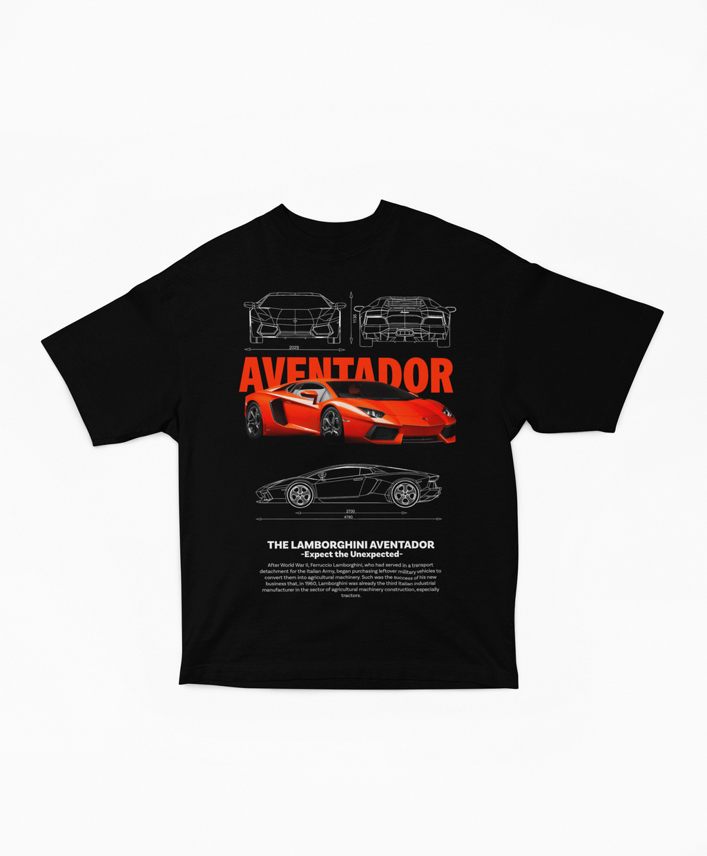 Orange Lamborgini Aventador T-Shirt