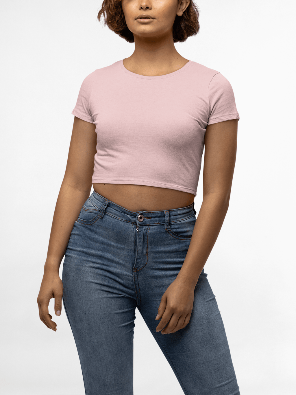 Baby Pink Plain Crop Top