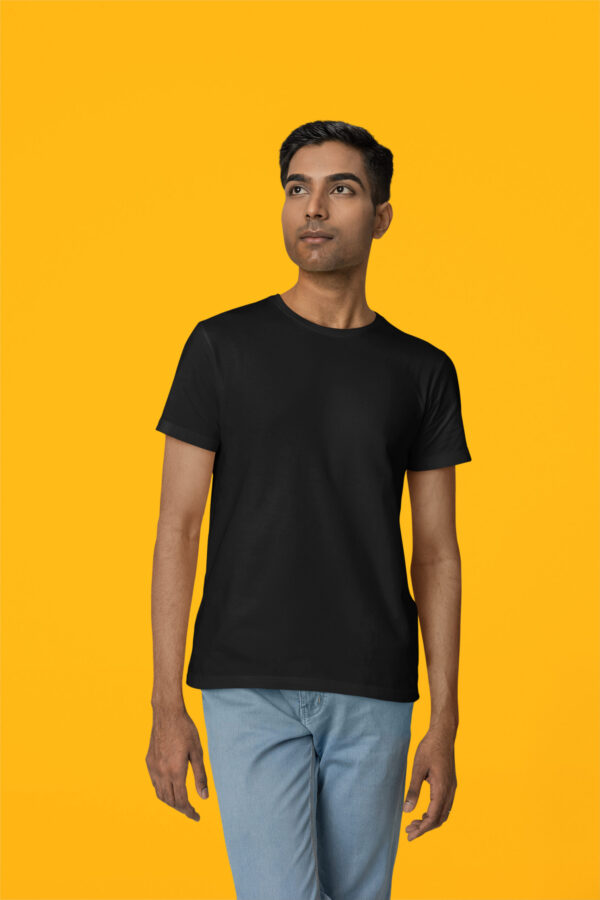 Plain Black - Regular Men's T-Shirt