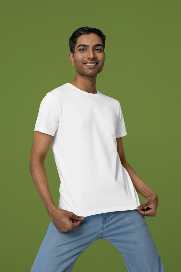 Plain White - Regular Men's T-Shirt - Image 2