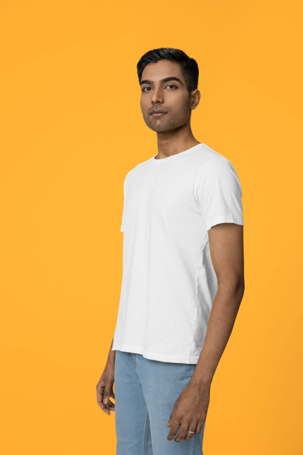 Plain White - Regular Men's T-Shirt - Image 3