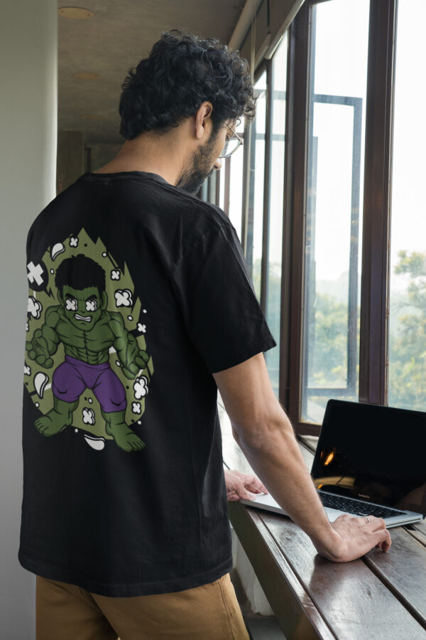 Hulk - Back Printed - Superhero T-Shirt - Black