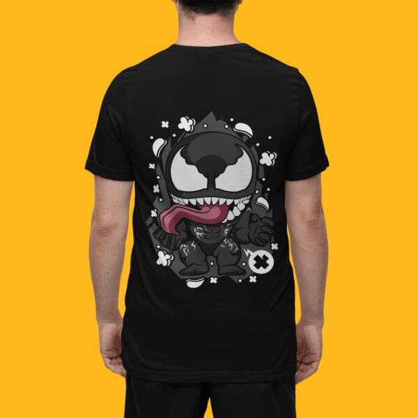 Venom - Back Printed - Superhero T-Shirt - Black - Image 5