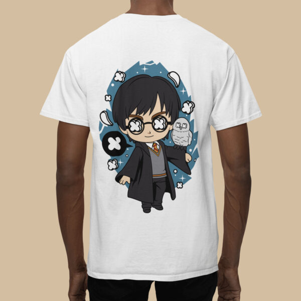 Harry Potter - Back Printed - White T-Shirt - Image 3