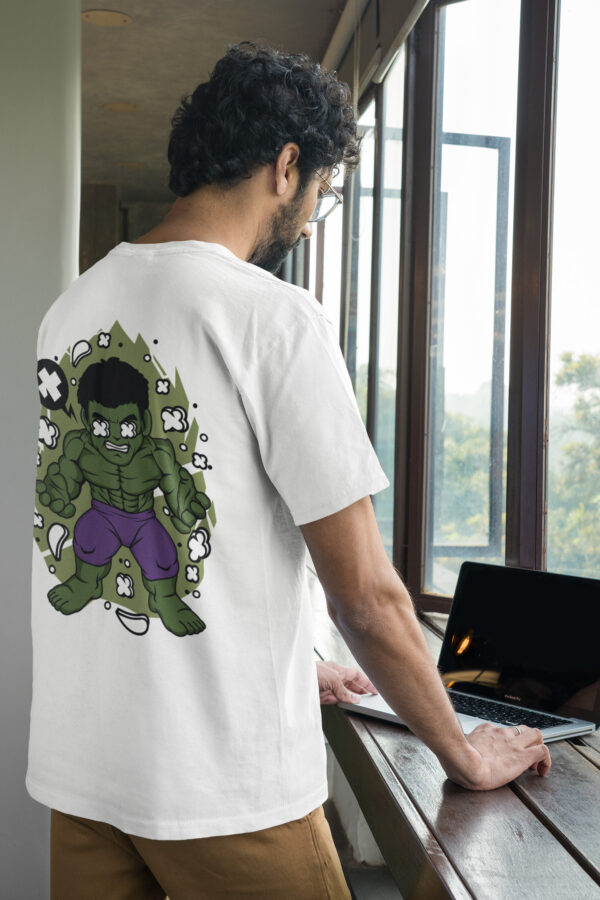 Hulk - Back Printed - Superhero T-Shirt - White