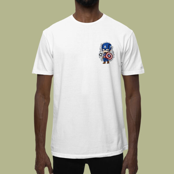 Captain America - Back Printed - Superhero T-Shirt - White - Image 4