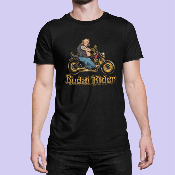 Budai Rider - Black Printed - Bikers T-Shirt