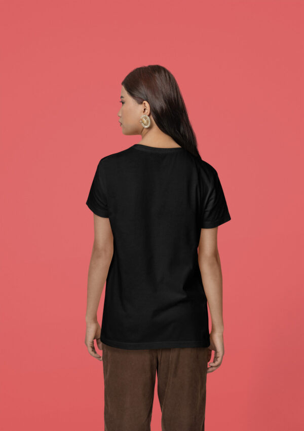 Plain Black - Regular Women's T-Shirt - Image 3