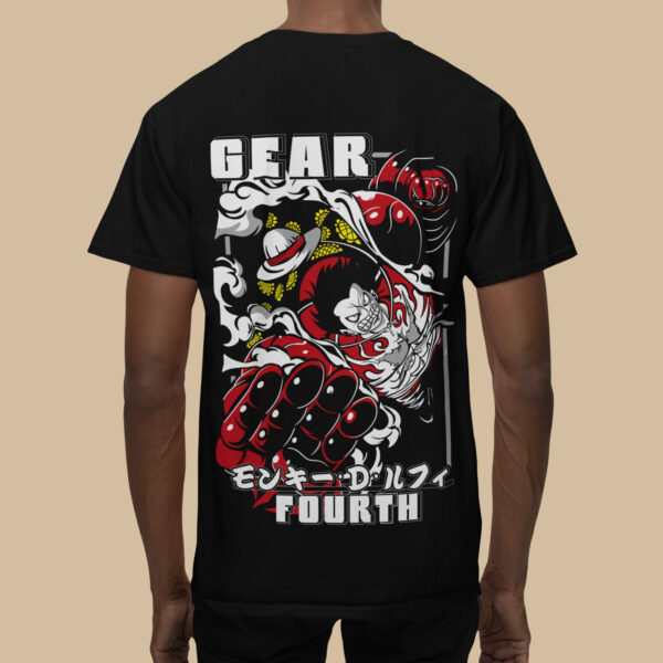 Gear Fourth - Black Printed - Anime T-Shirt