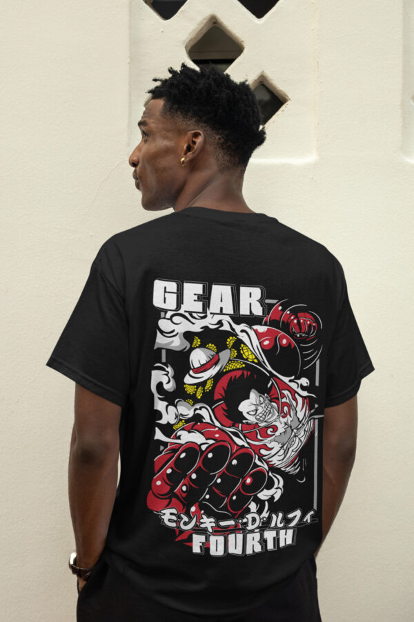 Gear Fourth - Black Printed - Anime T-Shirt - Image 5