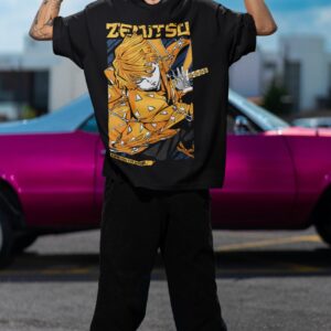 Zezustu 1- Back Printed - Anime T-Shirt - Black Regular